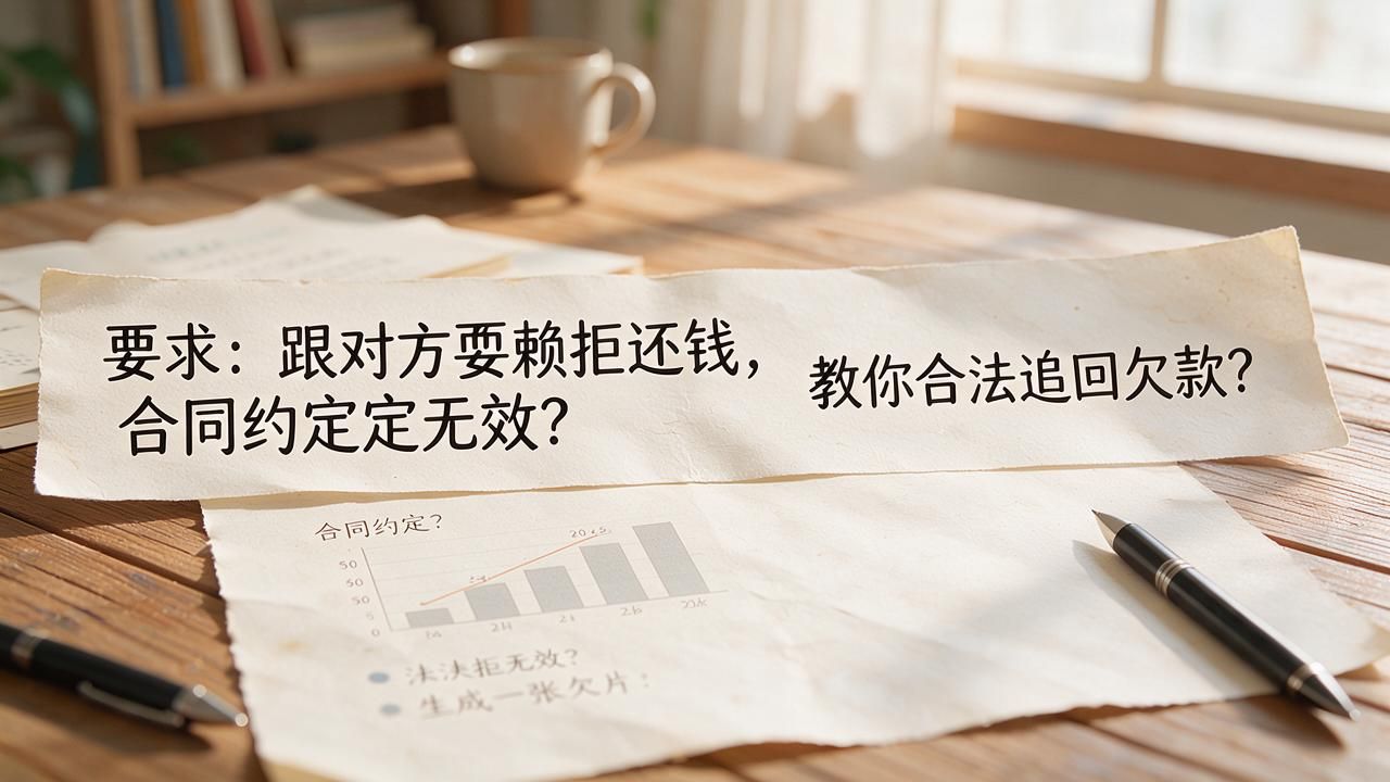 对方耍赖拒还钱,合同约定无效?教你合法追回欠款