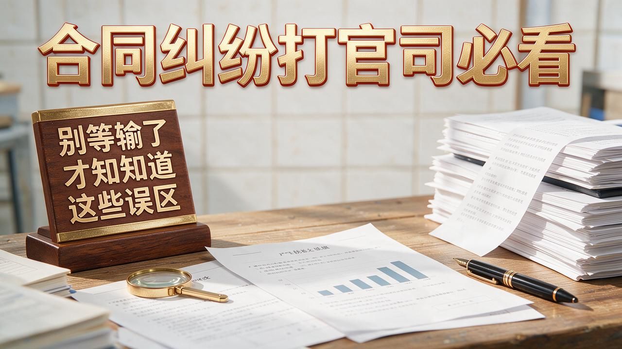 债务、合同纠纷打官司必看:别等输了才知道这些误区