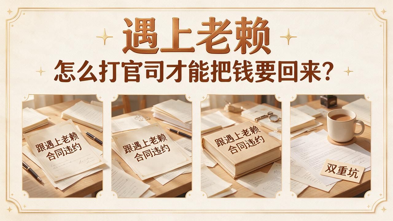 湖北勤问律师事务所-遇上老赖 + 合同违约双重坑,怎么打官司才能把钱要回来?